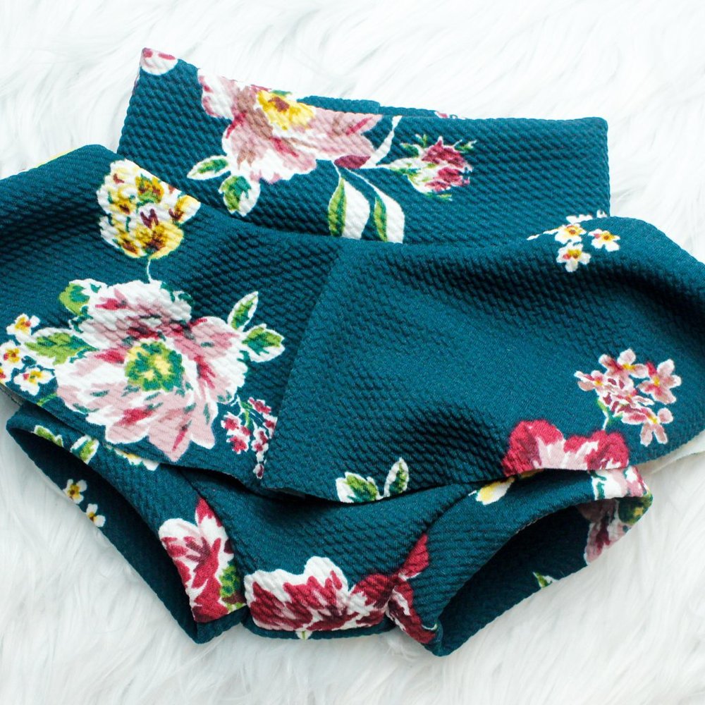 Blue floral Skirted bummy